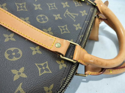 Louis Vuitton Keepall Bandouliere Monogram Canvas, Brown, Canvas, Travel Bag