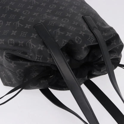 Louis Vuitton Cabas Light Drawstring Monogram Eclipse Canvas, Black, Canvas, Tote Bag
