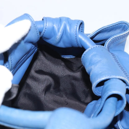 Loewe Anagram Logo Nappa Aire Hand Leather, Blue, Leather, Handbag