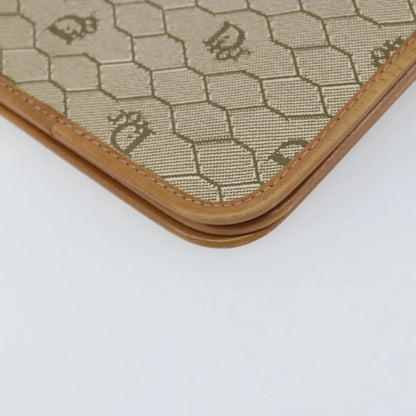 Christian Dior Vintage honeycomb clutch Canvas, Beige, Canvas, Clutch