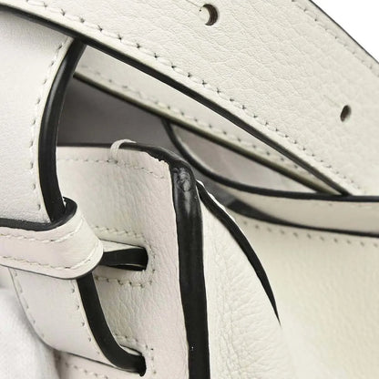 Loewe Hammock Leather, White, Leather, Handbag
