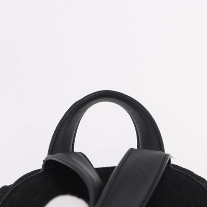 Stella McCartney Falabella Front Zip Shaggy Deer, Black, Polyester, Backpack