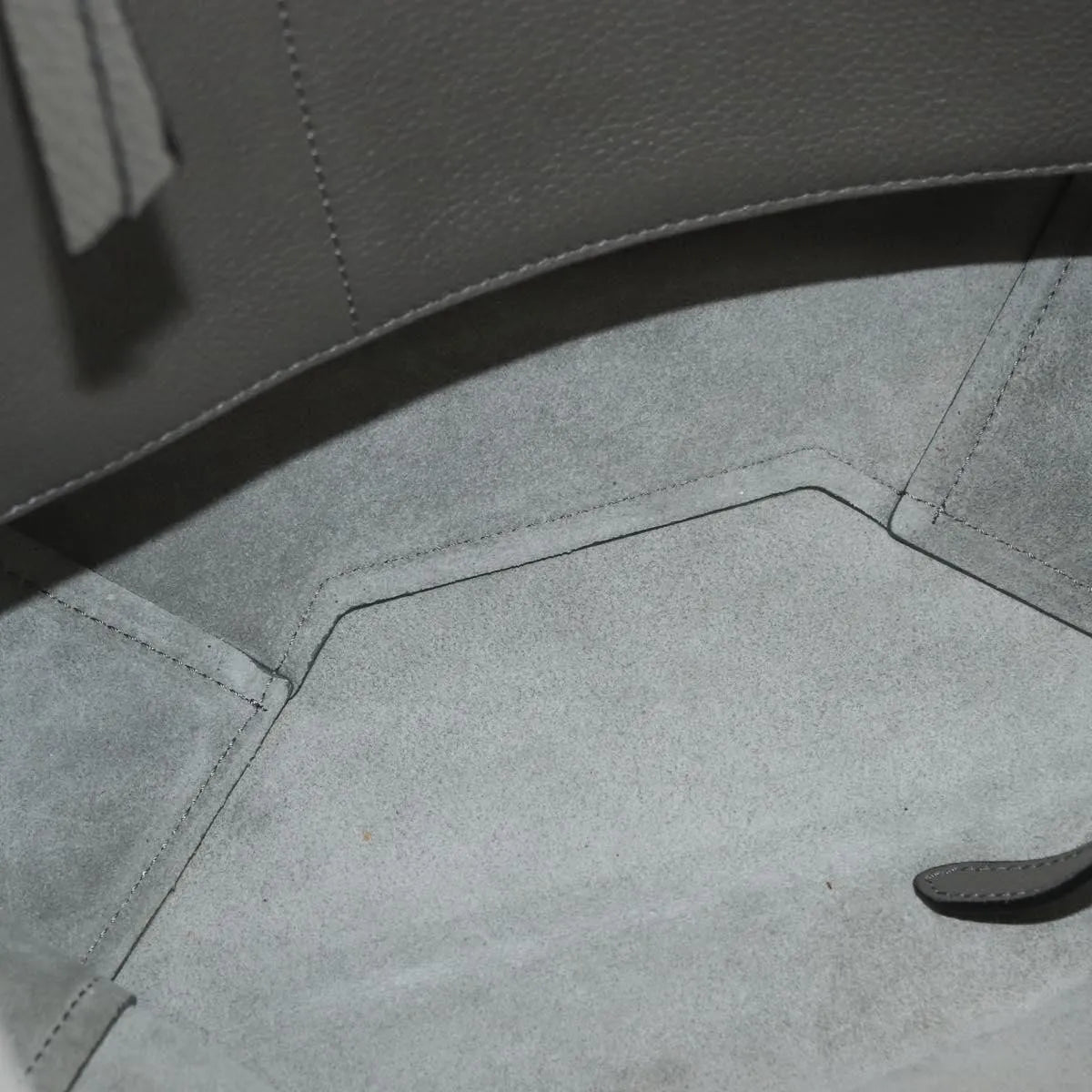 Celine Phantom Cabas Tote Leather, Gray, Leather, Tote Bag