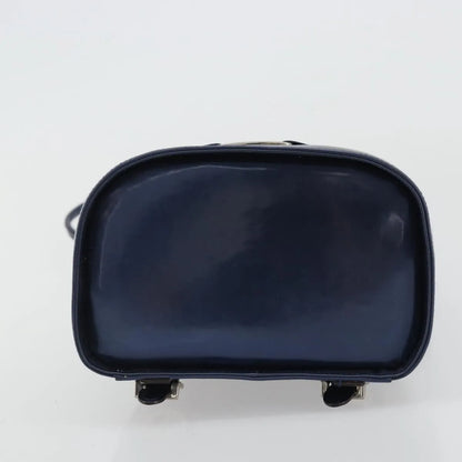Salvatore Ferragamo Vala Patent Leather, Navy, Patent Leather, Backpack