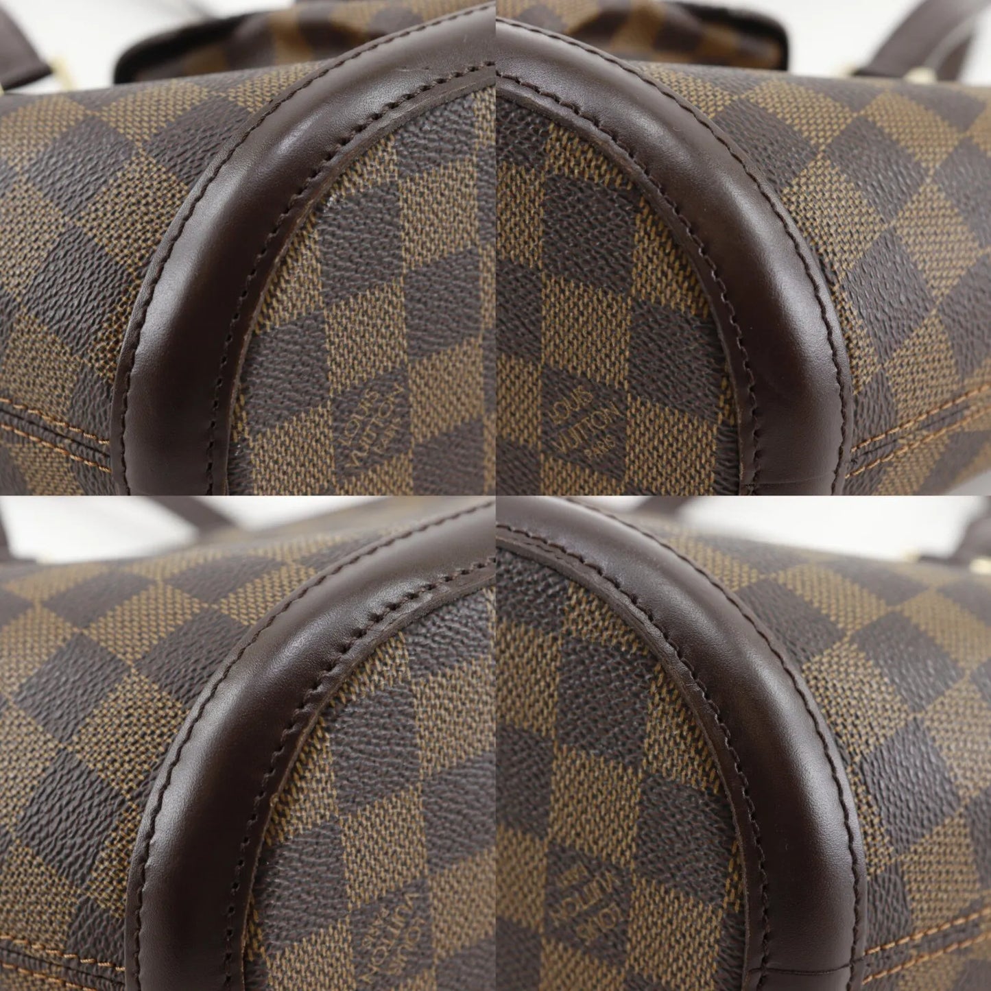 Louis Vuitton Manosque Damier, Brown, Canvas, Tote Bag