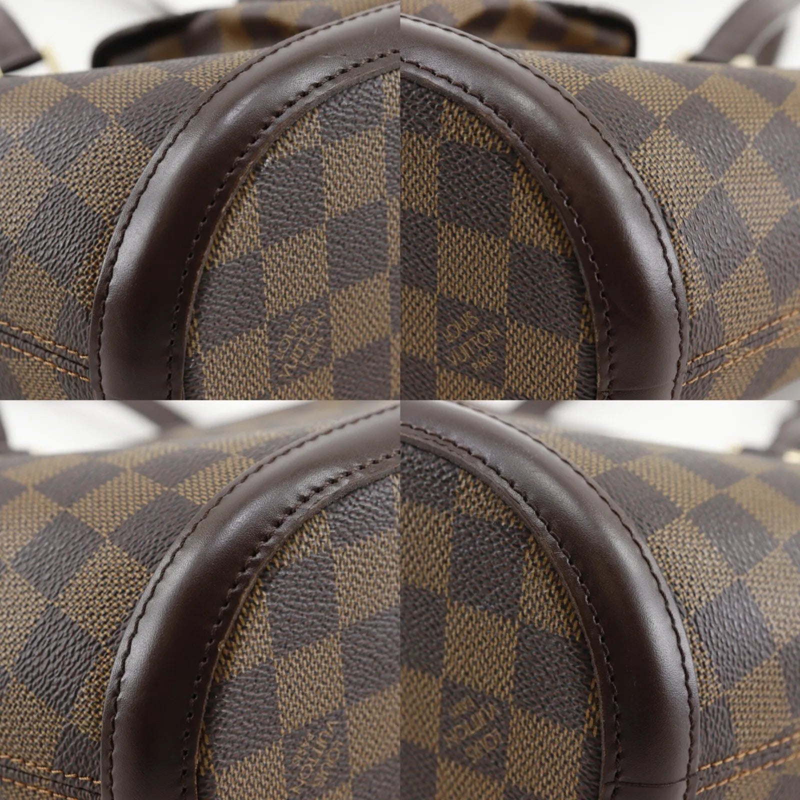 Louis Vuitton Manosque Damier, Brown, Canvas, Tote Bag