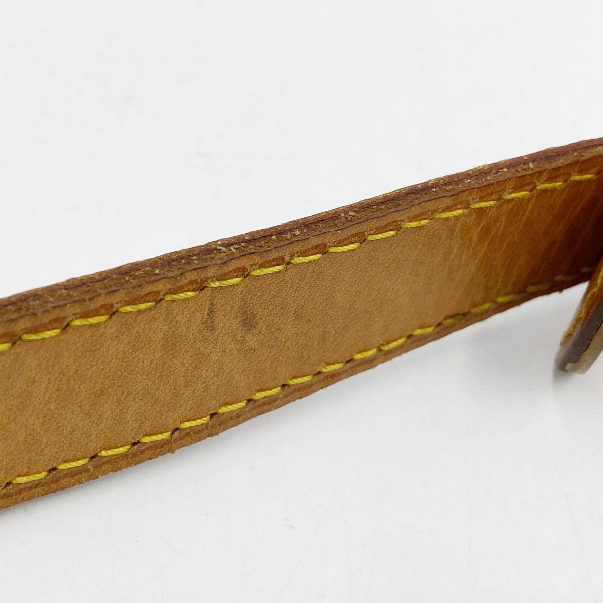 Louis Vuitton Adjustable shoulder strap leather, Brown, Leather, Straps