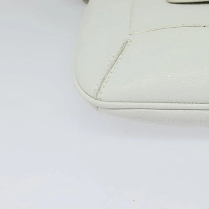 Bvlgari Vintage Leather, White, Leather, Shoulder Bag