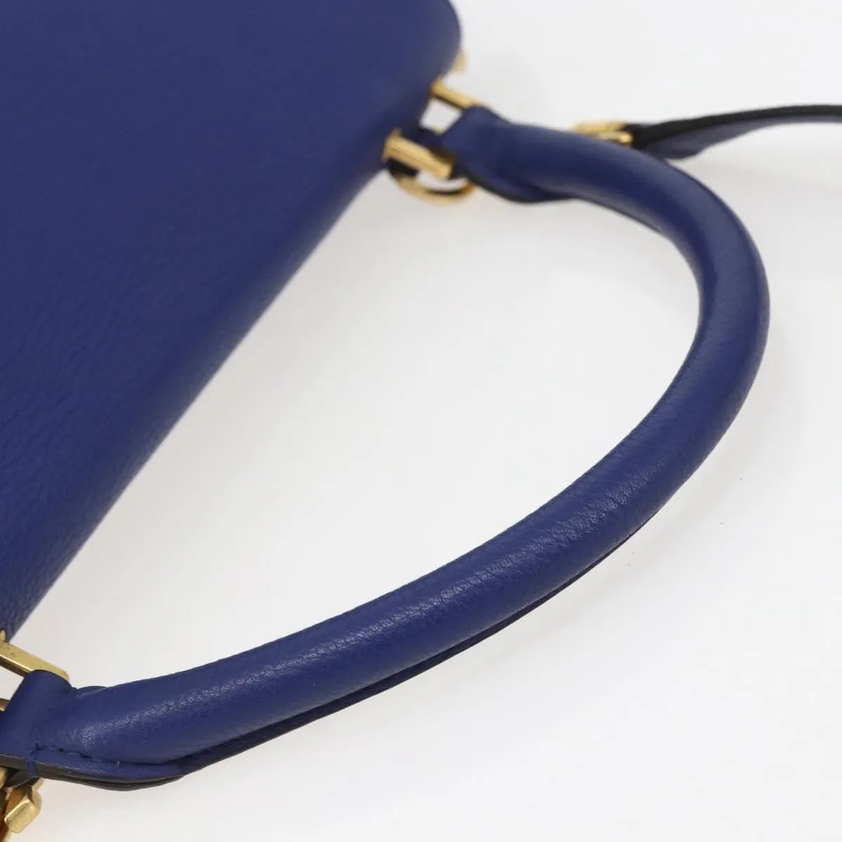 Celine Trapeze Leather, Blue, Leather, Handbag