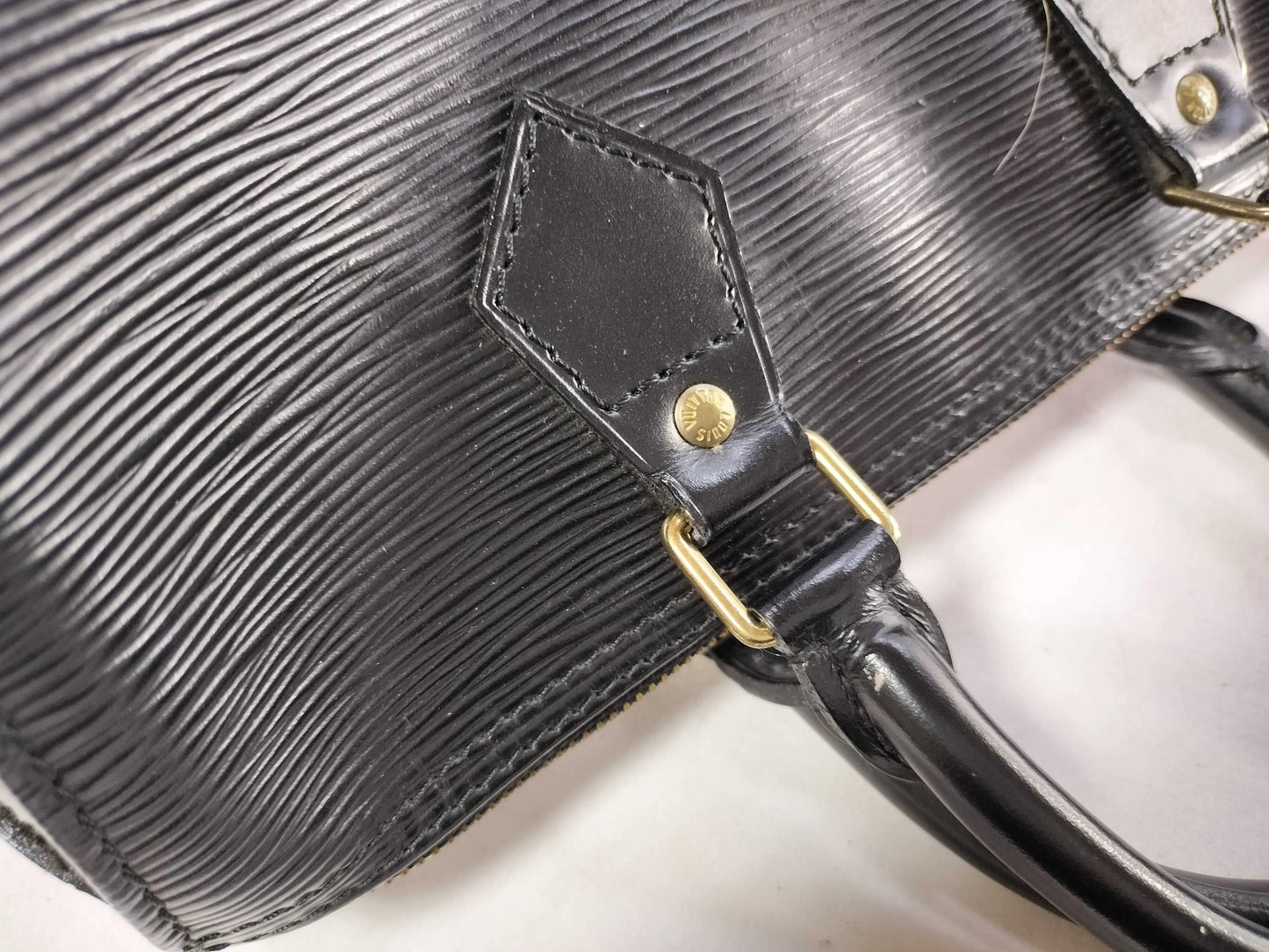 Louis Vuitton Speedy Epi Leather, Black, Leather, Handbag