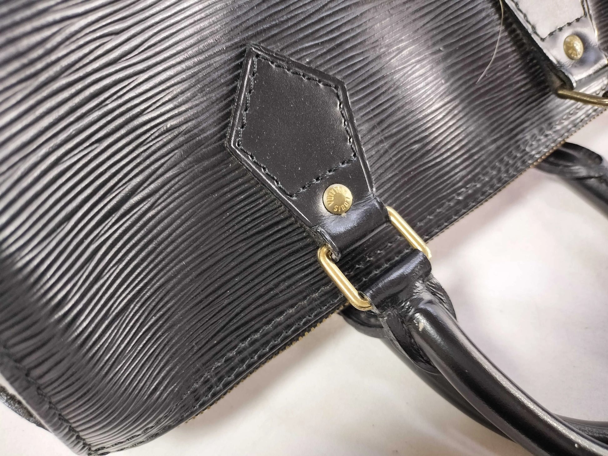 Louis Vuitton Speedy Epi Leather, Black, Leather, Handbag