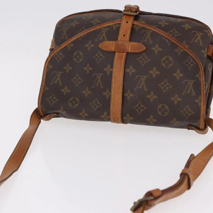 Louis Vuitton Saumur Monogram, Brown, Canvas, Shoulder Bag