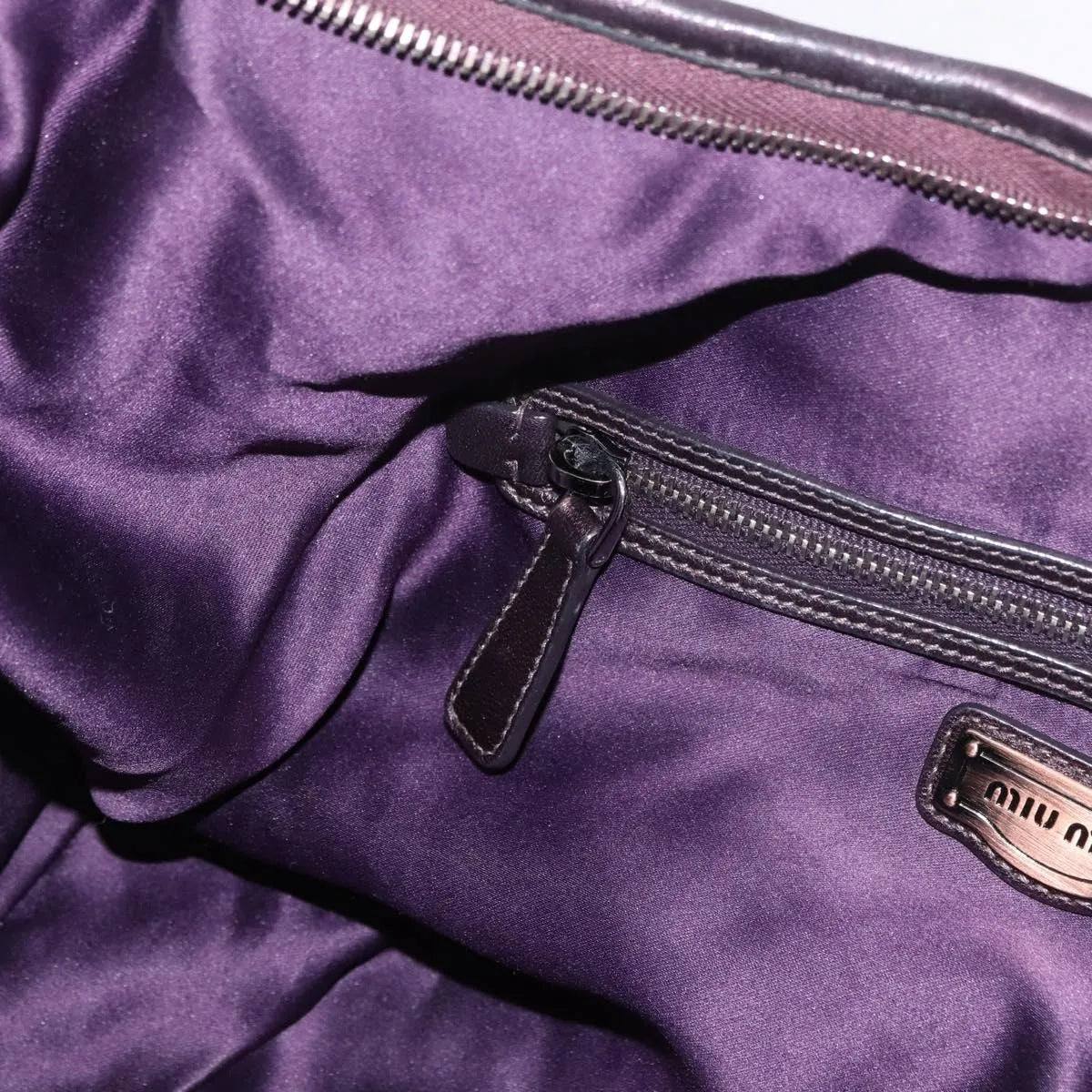 Miu Miu Hobo Woven Leather, Purple, Leather, Handbag