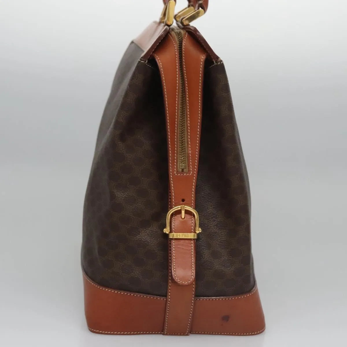 Celine Handbag Canvas, Brown, Canvas, Handbag
