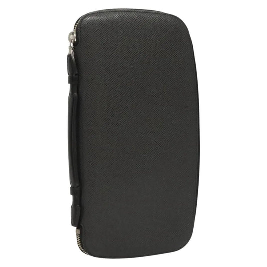 Louis Vuitton Atoll Organizer Taiga Leather, Gray, Leather, Wallet