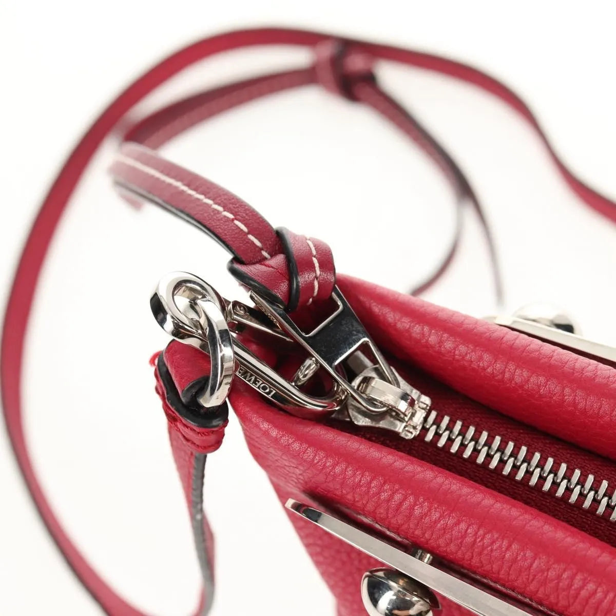 Loewe Missy Leather, Red, Leather, Shoulder Bag