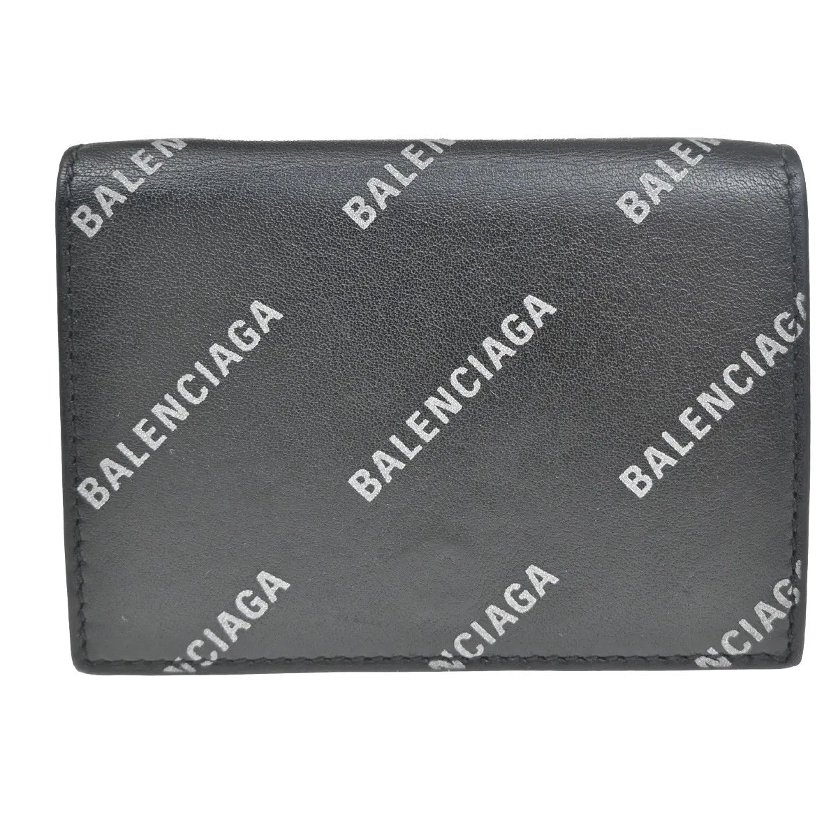 Balenciaga Trifold Leather, Black, Leather, Wallet