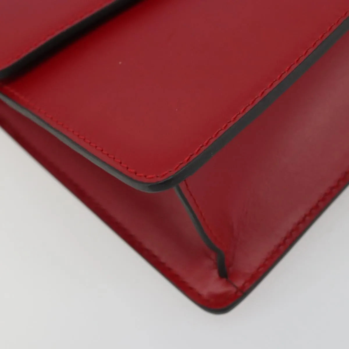 Gucci Sylvie Leather, Red, Leather, Shoulder Bag