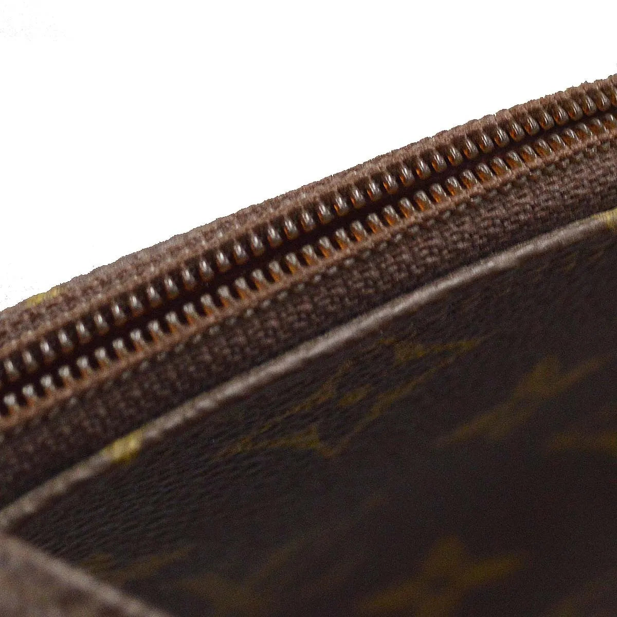 Louis Vuitton Pochette Secret Monogram canvas, Brown, Canvas, Clutch