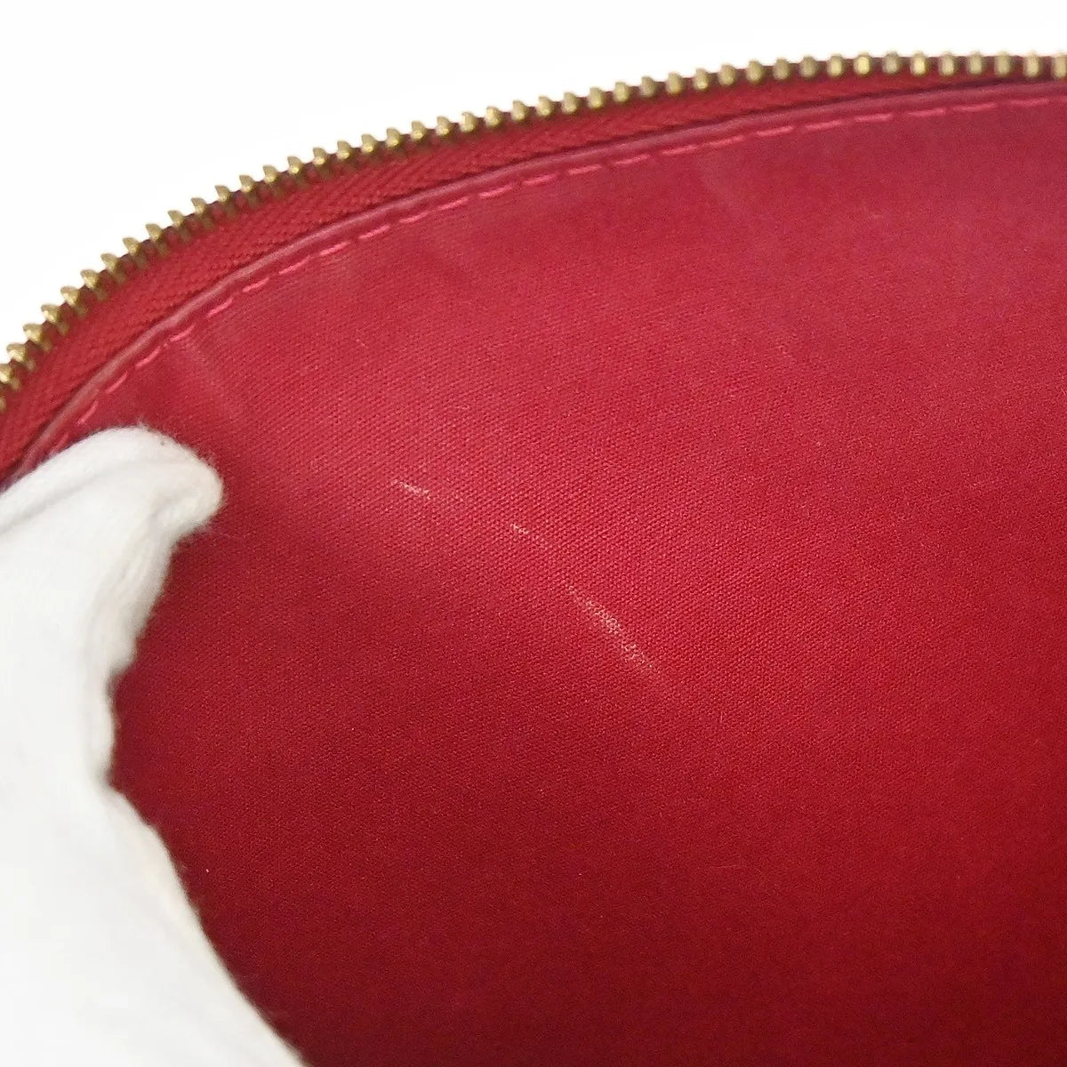 Louis Vuitton Sherwood Monogram, Red, Patent Leather, Handbag