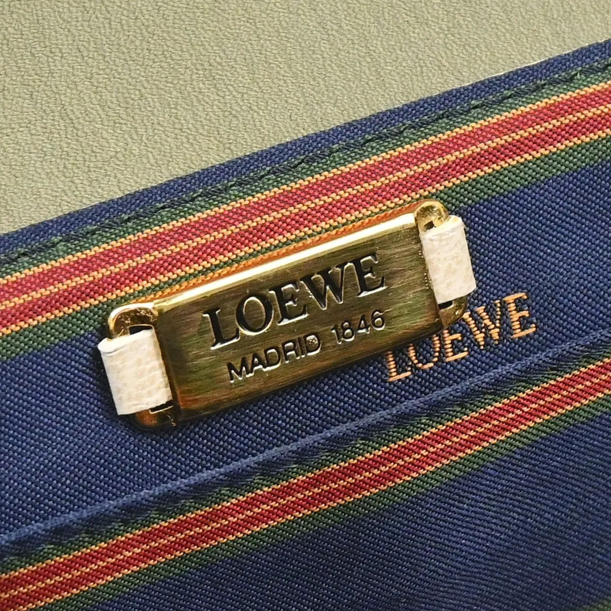 Loewe Vintage Velazquez Top Handle Leather, Beige, Leather, Handbag
