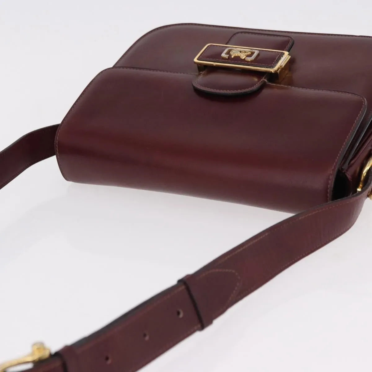 Celine Horse Carriage Leather, Burgundy, Leather, Shoulder Bag