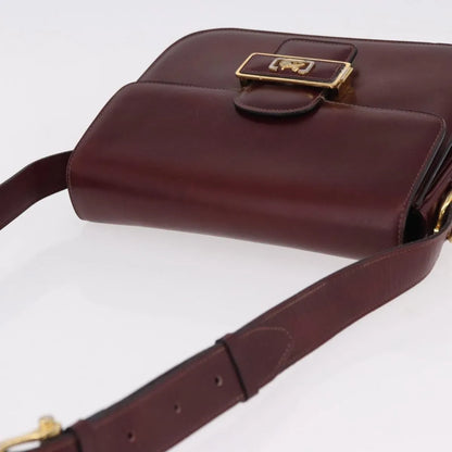 Celine Horse Carriage Leather, Burgundy, Leather, Shoulder Bag