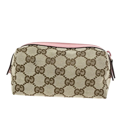 Gucci Cosmetic Case GG Canvas, Brown, Canvas, Clutch