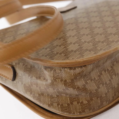 Celine Vintage Macadam Canvas, Beige, Canvas, Shoulder Bag