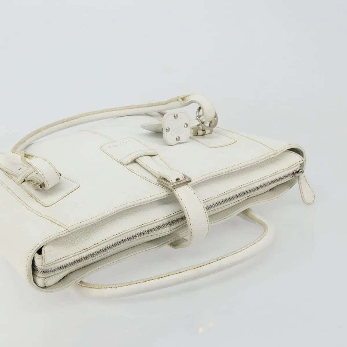 Loewe Senda Leather, White, Leather, Handbag
