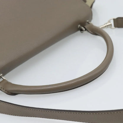 Celine Trapeze Leather with Suede, Gray, Leather, Handbag