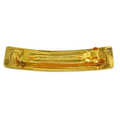 Chanel Logo Hair Barrette Metal, Gold, Gold Plated, Head Accessory