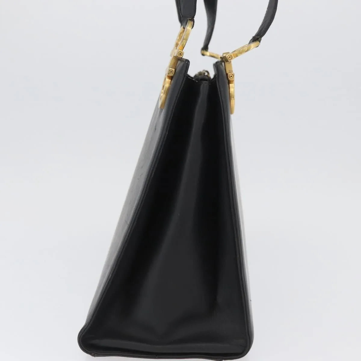 Salvatore Ferragamo Gancini Tote Leather, Black, Leather, Tote Bag