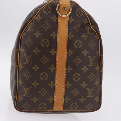 Louis Vuitton Keepall Bandoulière Monogram, Brown, Canvas, Travel Bag