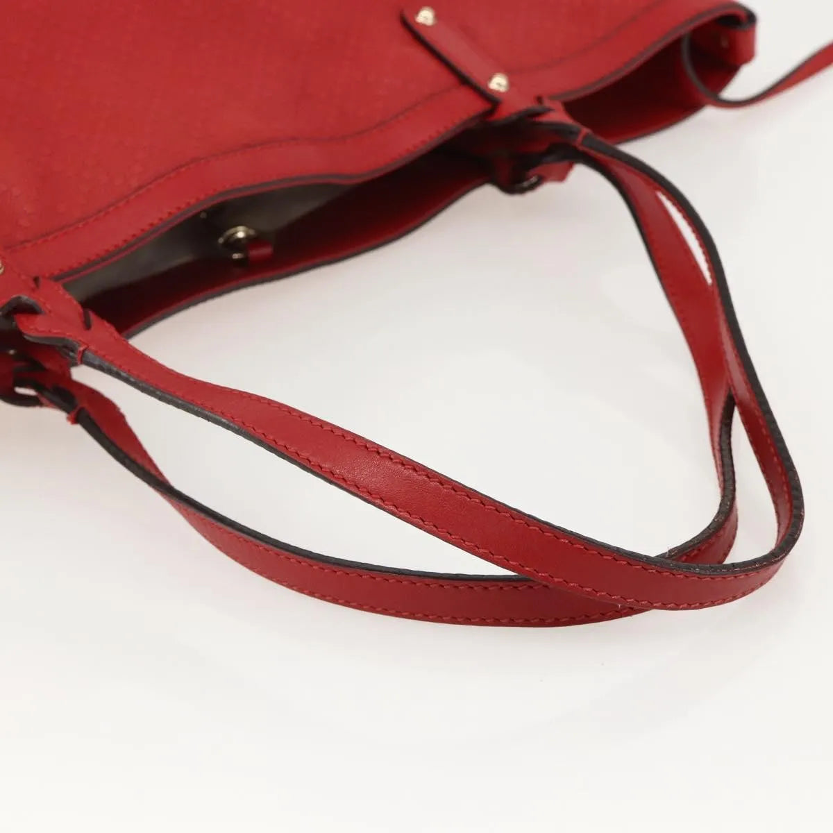 Gucci Craft Tote Diamante Leather, Red, PVC, Tote Bag