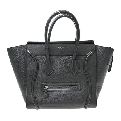 Celine Luggage Grainy Leather, Black, Leather, Tote Bag
