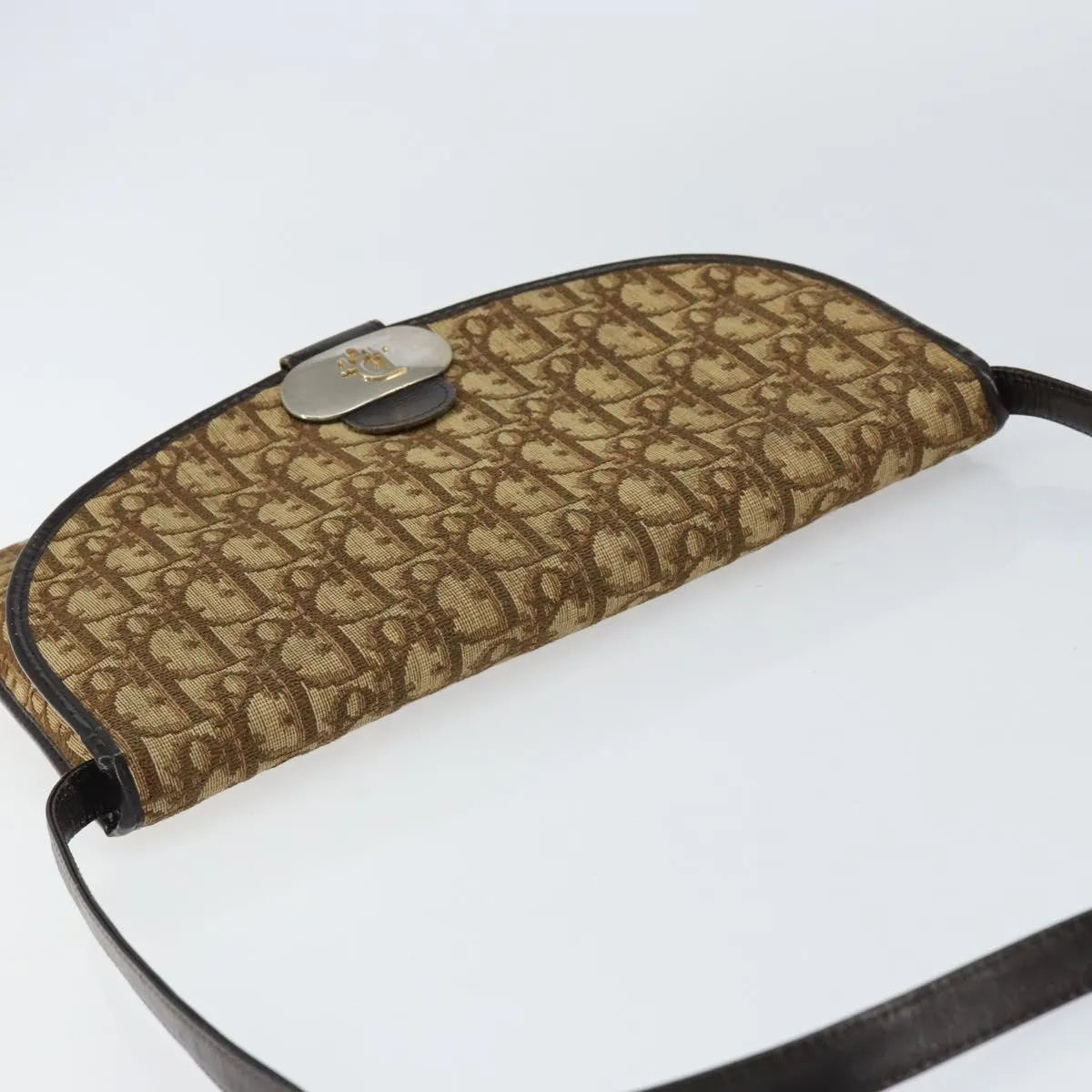 Christian Dior Vintage Trotter Canvas, Beige, Canvas, Shoulder Bag