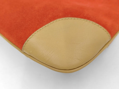 Gucci Vintage Jackie Shoulder bamboo, Red, Suede, Handbag