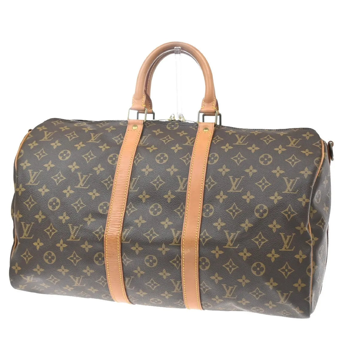 Louis Vuitton Keepall Bandoulière Monogram, Brown, Canvas, Travel Bag
