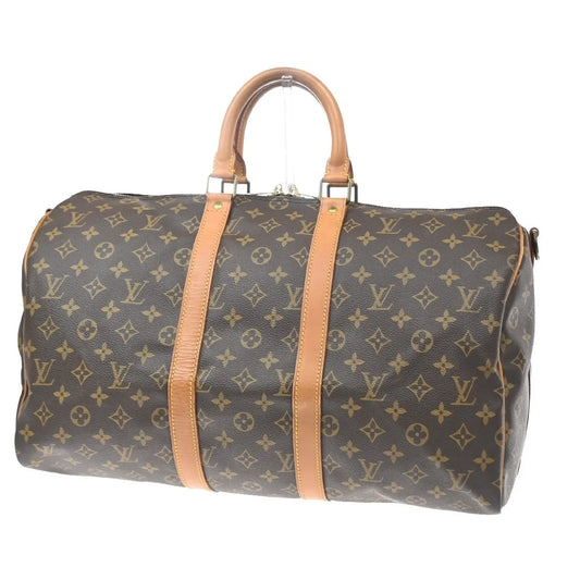 Louis Vuitton Keepall Bandoulière Monogram, Brown, Canvas, Travel Bag