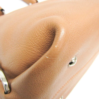 Salvatore Ferragamo Gancini Leather, Brown, Leather, Shoulder Bag