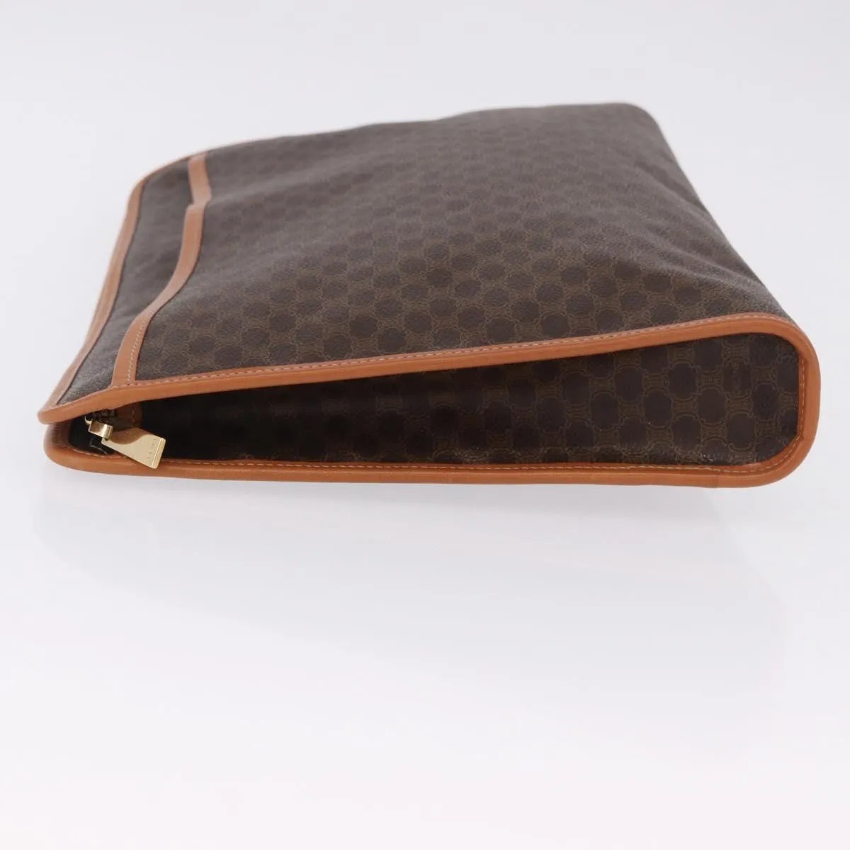 Celine Macadam Pochette Canvas and Leather, Brown, PVC, Clutch