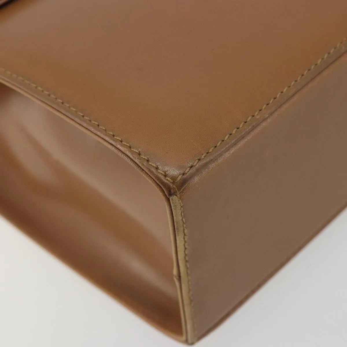Salvatore Ferragamo Gancini Leather, Brown, Leather, Shoulder Bag