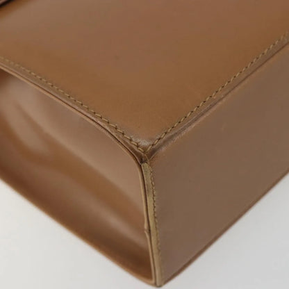 Salvatore Ferragamo Gancini Leather, Brown, Leather, Shoulder Bag