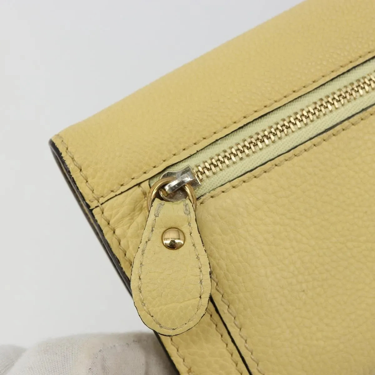 Chloe Marcie Continental Leather, Yellow, Leather, Wallet