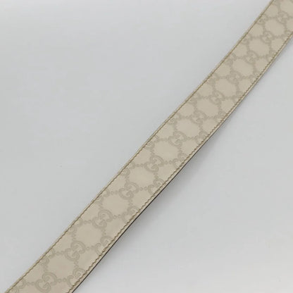 Gucci Interlocking G Reversible Belt Guccissima Leather, White, Leather, Belt