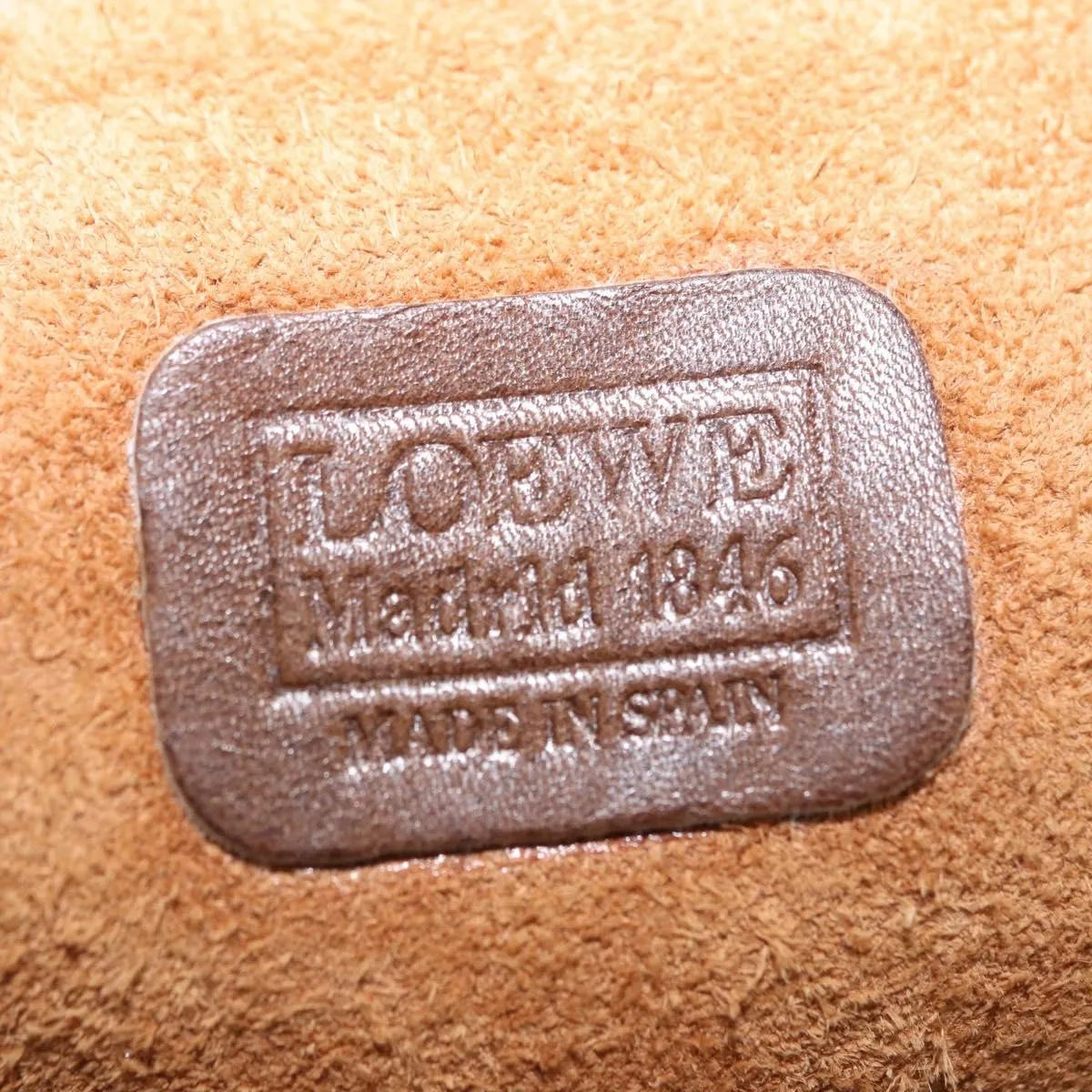 Loewe Anagram Leather, Beige, Leather, Handbag