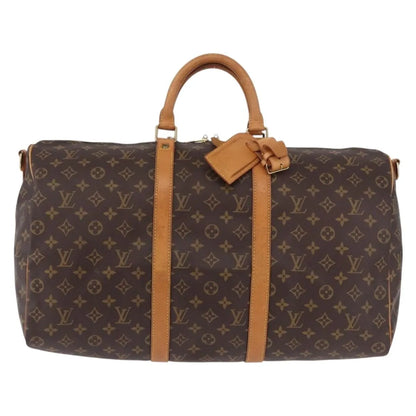 Louis Vuitton Keepall Bandoulière Monogram, Brown, Canvas, Travel Bag