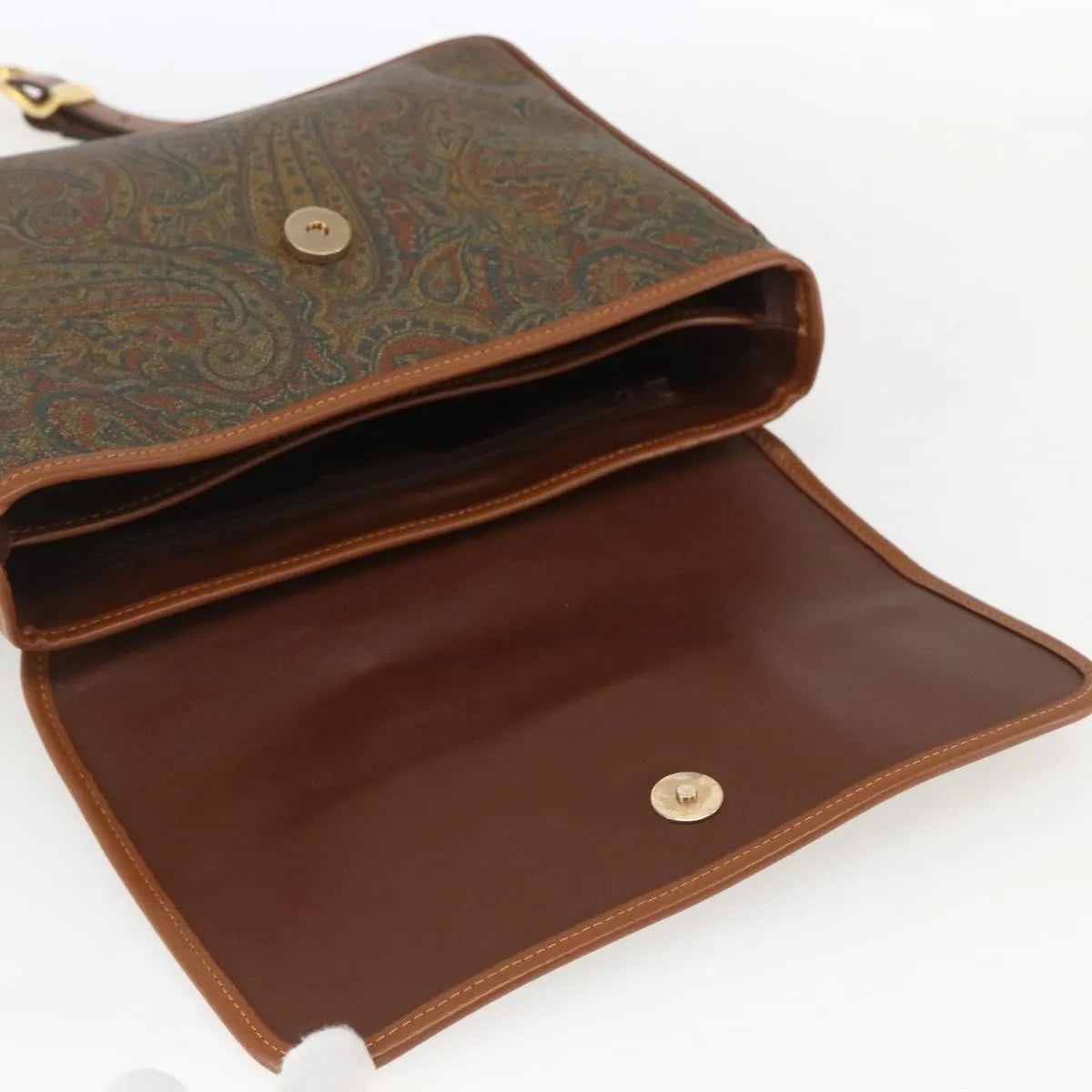 Valentino Garavani Vintage Canvas and Leather, Brown, Canvas, Shoulder Bag
