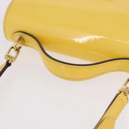 Louis Vuitton Monceau Vernis, Yellow, Patent Leather, Handbag